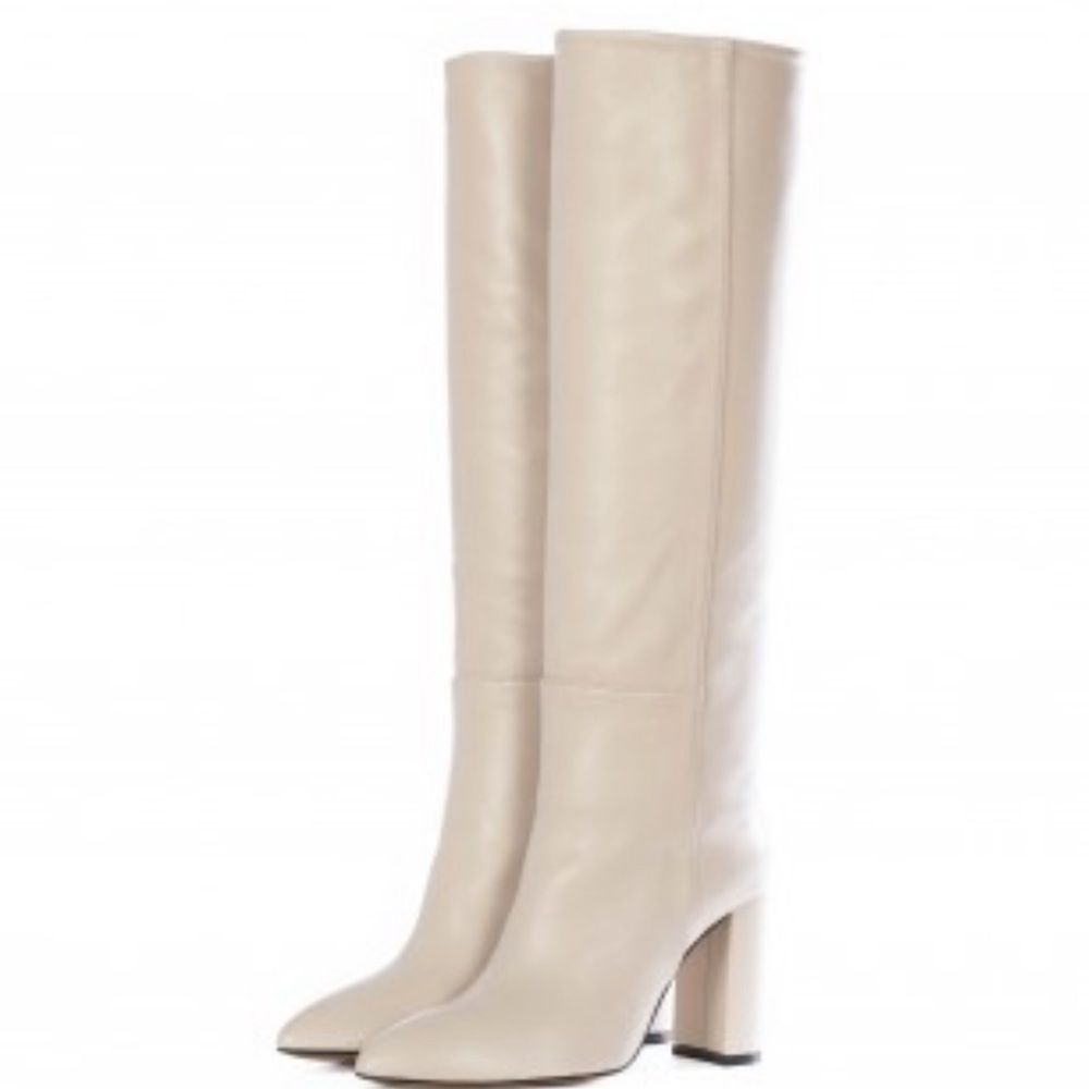 Toral Tall Leather Ecru Boot